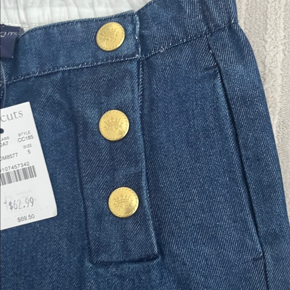 Crewcuts Navy Blue Kids girls wide life with Gold Buttons NEW w tags - Picture 4 of 5